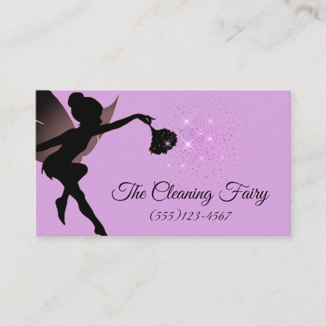 Sparkle Fairy Maid House Clearing Services Visitenkarte (Vorderseite)