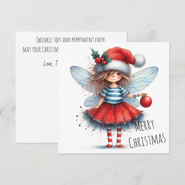 Sparkle Fairy with Ornament – Holiday Card (Vorne/Hinten)