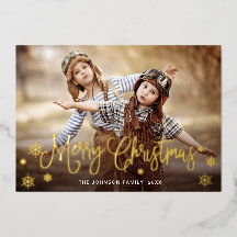 Sparkle Frohe Weihnachten FOTO Gruß Gold Foil H