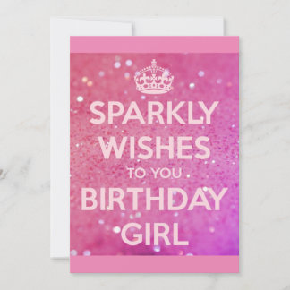 Sparkle Geburtstagskarte Einladung