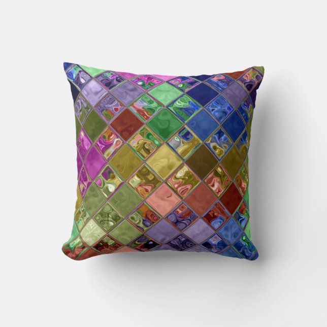 Sparkle Gemi Mosaik Kunstkissen ~ Wohngestaltung G Kissen (Vorderseite)