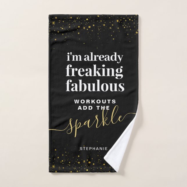 Sparkle Girly Funny Gym  Handtuch (Handtuch)