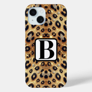 Sparkle Glam Gold Black Leopard Cheetah Print Case-Mate iPhone Hülle