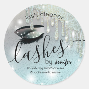 Sparkle glittery wink lash extension lash reiniger runder aufkleber