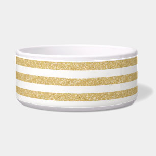 Sparkle Glitzer Look Streifen Dog Bowl Napf