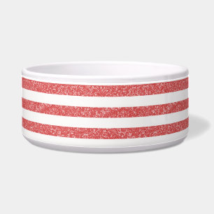 Sparkle Glitzer Look Streifen Dog Bowl Napf