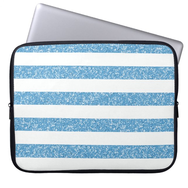 Sparkle Glitzer Look Stripes Electronics Schlauch Laptopschutzhülle (Vorderseite)