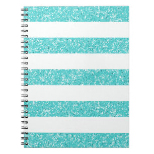 Sparkle Glitzer Look Stripes Notebook Notizblock