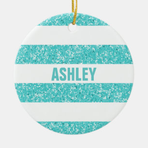 Sparkle Glitzer Look Stripes Ornament