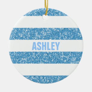 Sparkle Glitzer Look Stripes Ornament