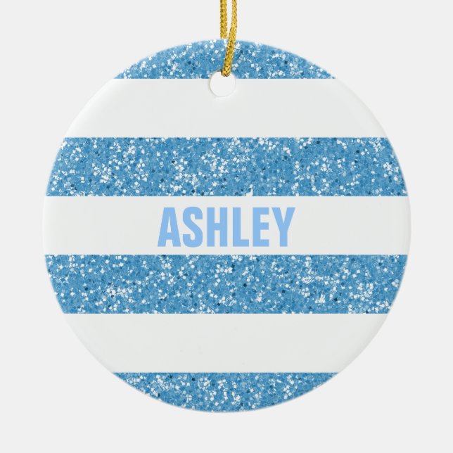 Sparkle Glitzer Look Stripes Ornament (Vorne)