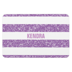 Sparkle Glitzer Look Stripes Premium Magnet