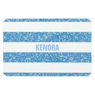 Sparkle Glitzer Look Stripes Premium Magnet