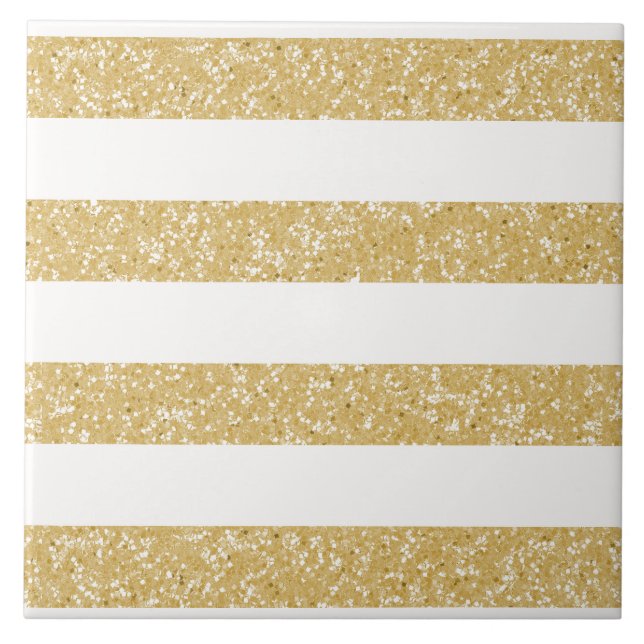 Sparkle Glitzer Look Stripes Tile Fliese (Vorderseite)