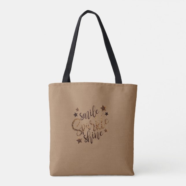 Sparkle, Glitzer Shine Mocha Tasche (Rückseite)