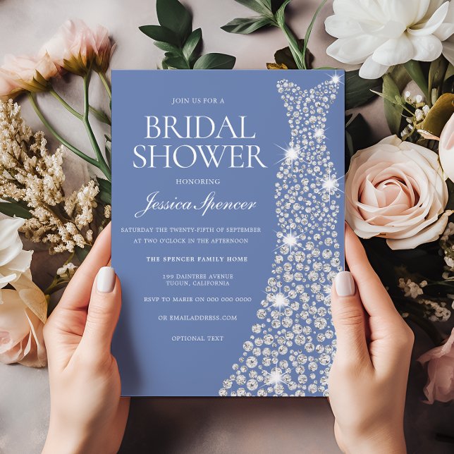 Sparkle Glitzer Wedding Dress Brautparty Einladung (Von Creator hochgeladen)