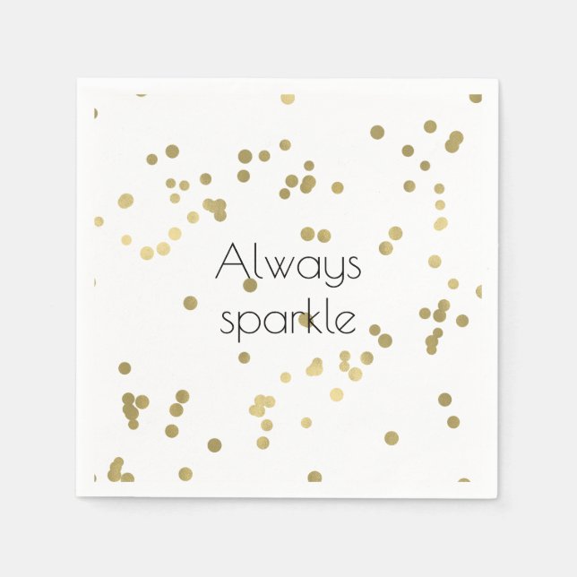 Sparkle Gold Confetti Serviette (Vorderseite)