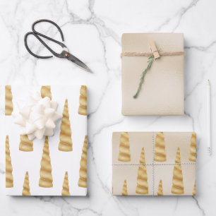 Sparkle Gold Glam Unicorn Geburtstag Geschenkpapier Set