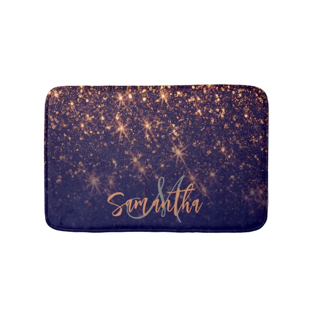 Sparkle Golden Glitzer Badematte (Vorderseite)