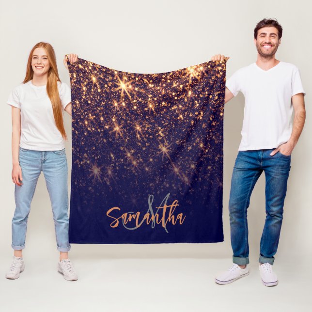Sparkle Golden Glitzer Fleecedecke (Beispiel)