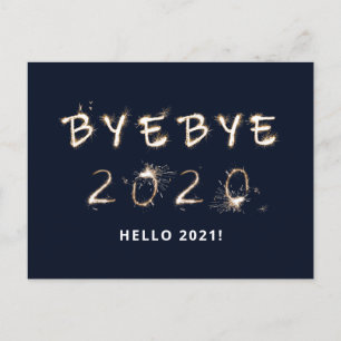 Sparkle Goodbye 2020 Hello 2021 Feiertagspostkarte
