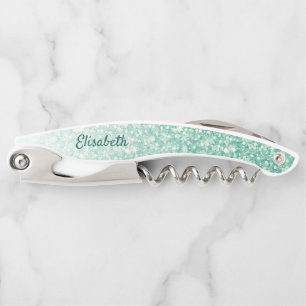 Sparkle Green Glitzer Kellnermesser