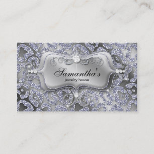 Sparkle Juwelier Business Card Zebra Silver Ice Visitenkarte