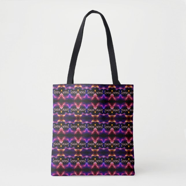 Sparkle Light Heart Tote Bag Tasche (Vorderseite)