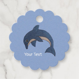 Sparkle Look Dark Blue White Jumping Dolphin Geschenkanhänger