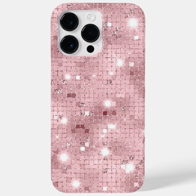 Sparkle Luxus Pink Case-Mate iPhone 14 Pro Max Hülle (Rückseite)