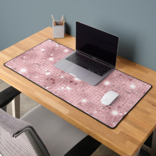 Sparkle Luxus Pink Schreibtischunterlage