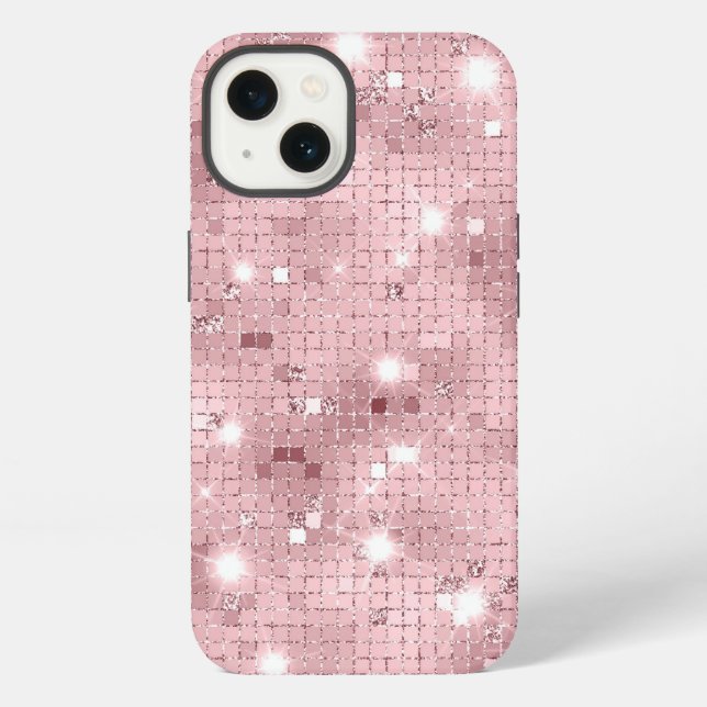 Sparkle Luxus Rosa iPhone Hülle (Rückseite)
