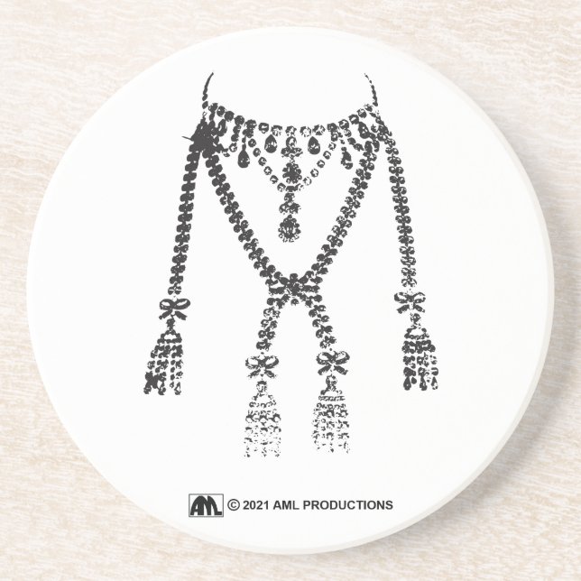 SPARKLE Marie Antoinette's Diamond Necklace Getränkeuntersetzer (Vorne)