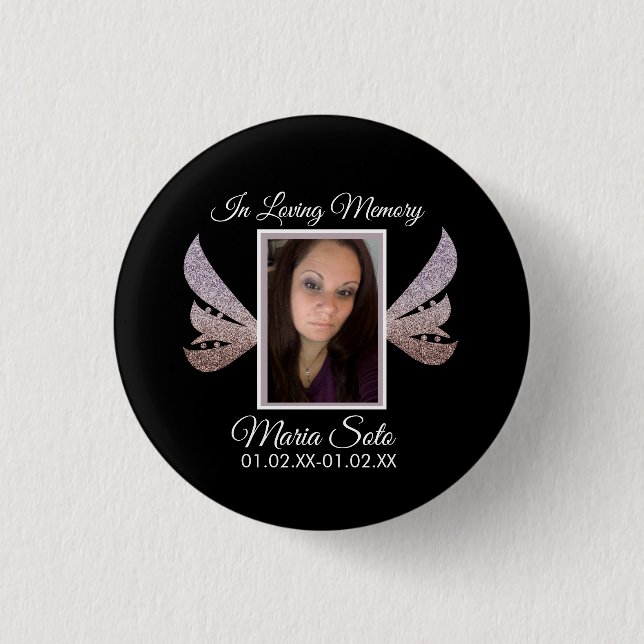 Sparkle Memorial Bestattungsflügel  Button (Vorderseite)