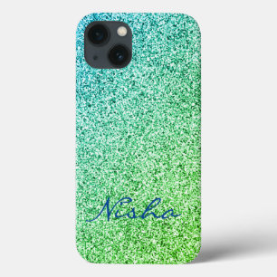 Sparkle Monogram für grünen Glitzer Case-Mate iPhone Hülle