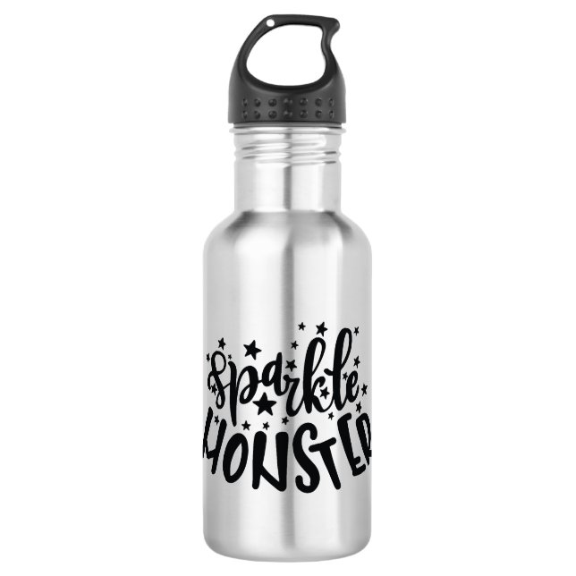 Sparkle Monster Halloween Edelstahlflasche (Vorderseite)
