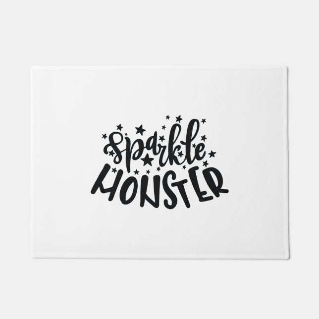Sparkle Monster Halloween Fußmatte (Vorderseite)