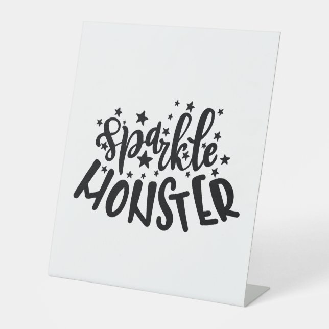 Sparkle Monster Halloween Sockelschild (Vorderseite)