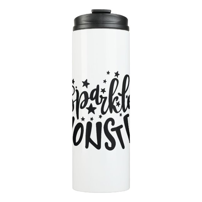 Sparkle Monster Halloween Thermosbecher (Vorderseite)