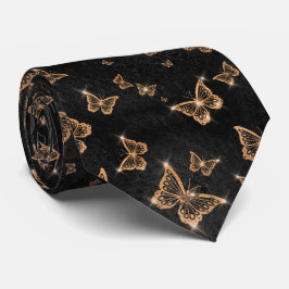 Sparkle Orange Glam Butterflies Krawatte