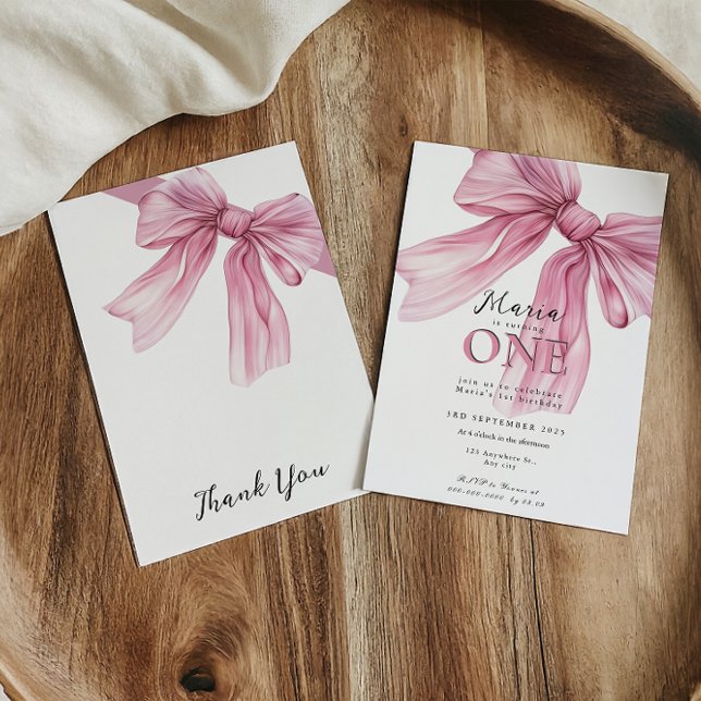 Sparkle Pink Coquette Bow 1. Einladung (Von Creator hochgeladen)