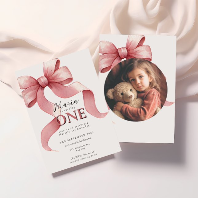 Sparkle Pink Coquette Bow 1. Einladung (Von Creator hochgeladen)