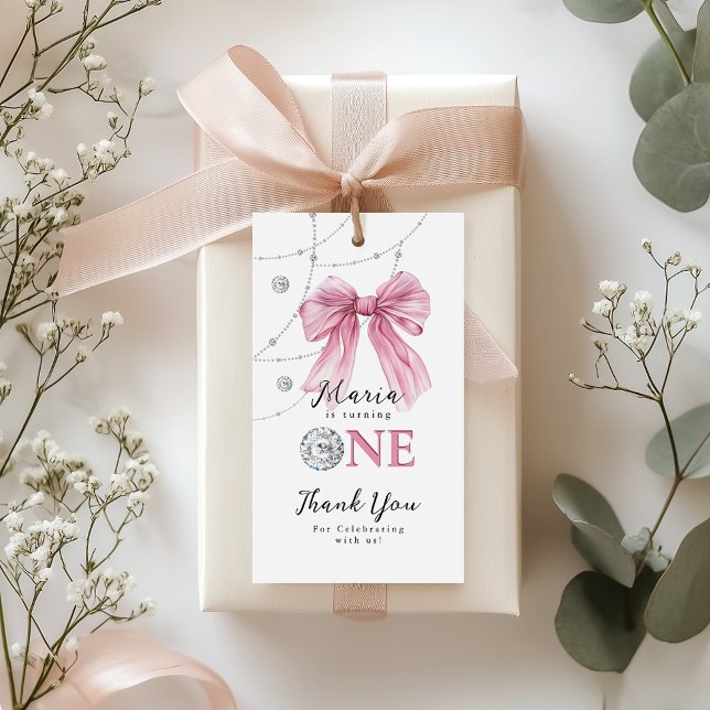 Sparkle Pink Coquette Bow 1. Geschenkanhänger (Von Creator hochgeladen)