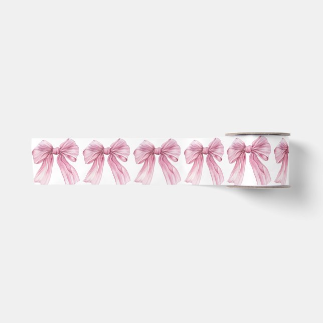 Sparkle Pink Coquette Bow 1. Satinband (Vorderseite)