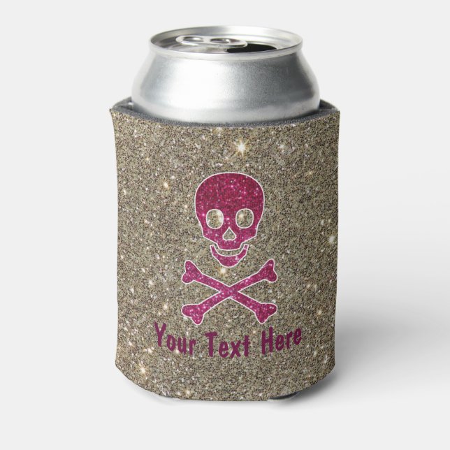 Sparkle Pink Skull Dose Cooler Dosenkühler (Kanne Rückseite)