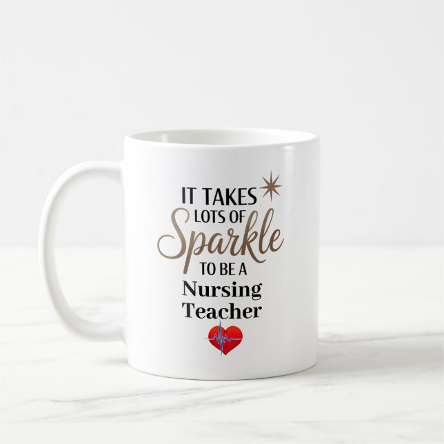 Sparkle Quote Geschenk für Krankenpfleger Kaffeetasse (Links)