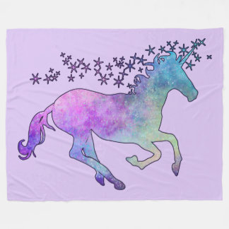 Sparkle Regenbogenfantasie unicorn Silhouette Fleecedecke