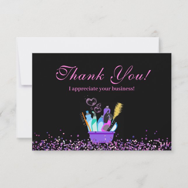 Sparkle Reinigungsmittel Reinigungsservice Dankeskarte (Vorderseite)
