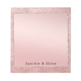 Sparkle Rose Gold Glam Brown Glitzer Notizblock