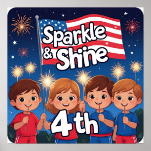 Sparkle & Shine 4th Celebration Poster Download
